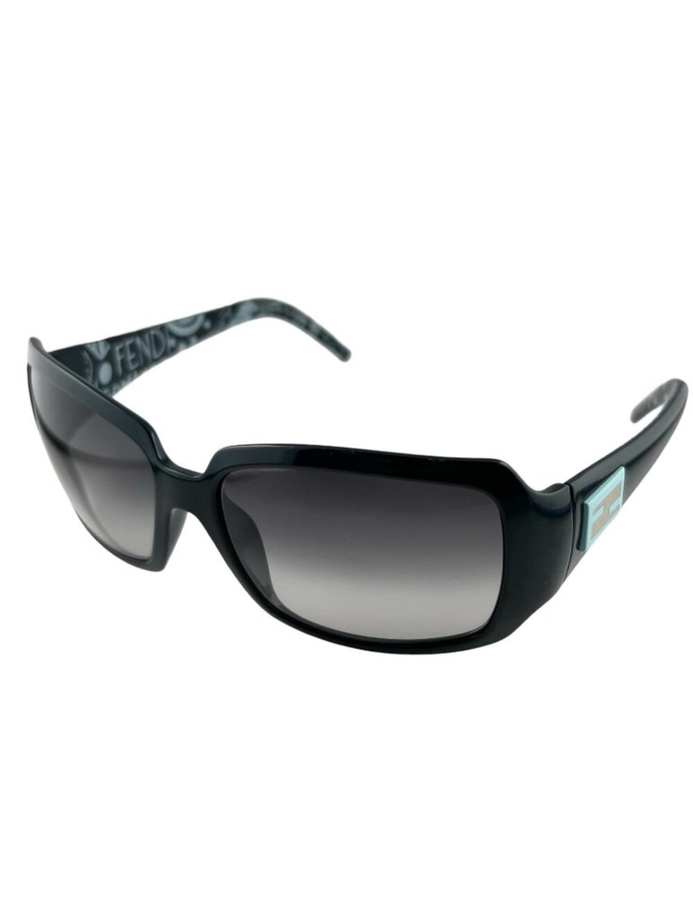 Fendi FF Logo Acetate Indigo Blue Light Sunglasses Eyewear